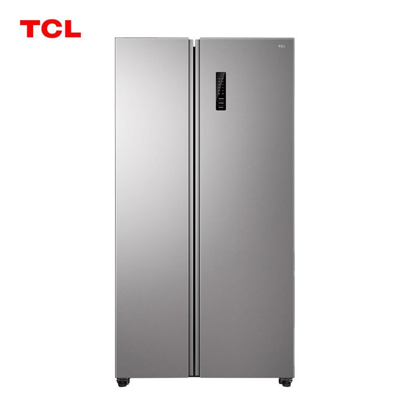 TCL 455升冰霜银V3对开门 超薄大容量养鲜冰箱 一级变频风冷无霜 电脑温控精细分储保鲜防串味 R455V3-S