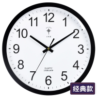 北极星(POLARIS)时尚大气夜光挂钟客厅挂钟办公静音时钟液晶显示挂表简约创意家用石英钟表卧室炫彩圆形壁钟