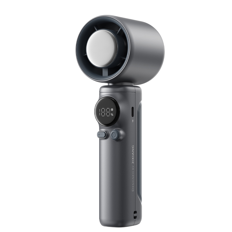 对伴新款涡轮高速手持小风扇户外便携式usb充电100档数显制冷风扇跨境制冷冰敷持久续航