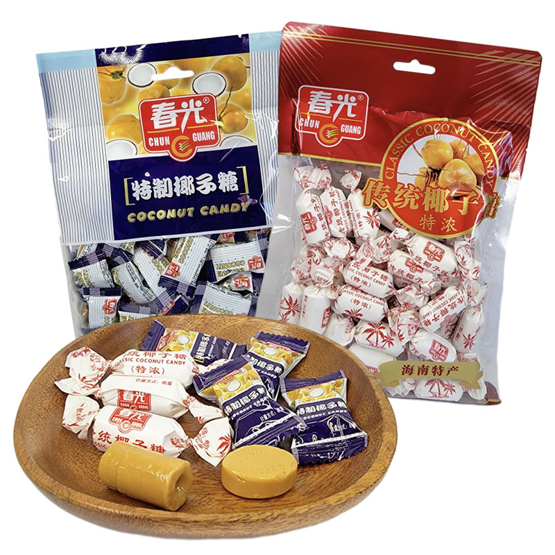 春光椰子糖传统特浓椰子糖250g袋装喜糖糖果零食海南特产高清大图