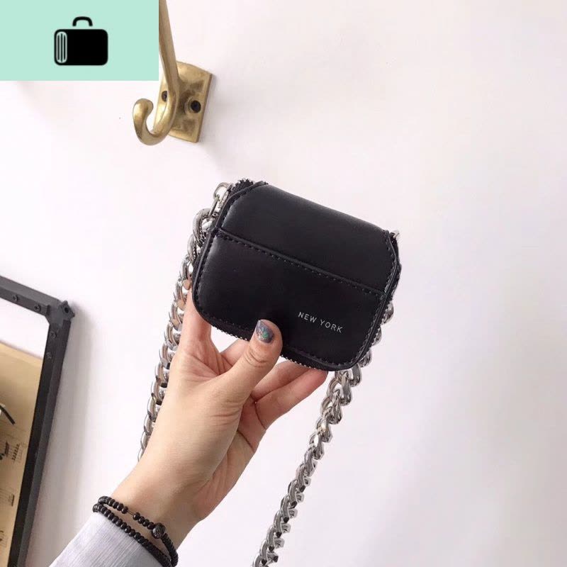 MONA雪梨同款kara粗链条迷你小包荧光色单肩斜挎皮零钱包女新款NEW LAKE图片