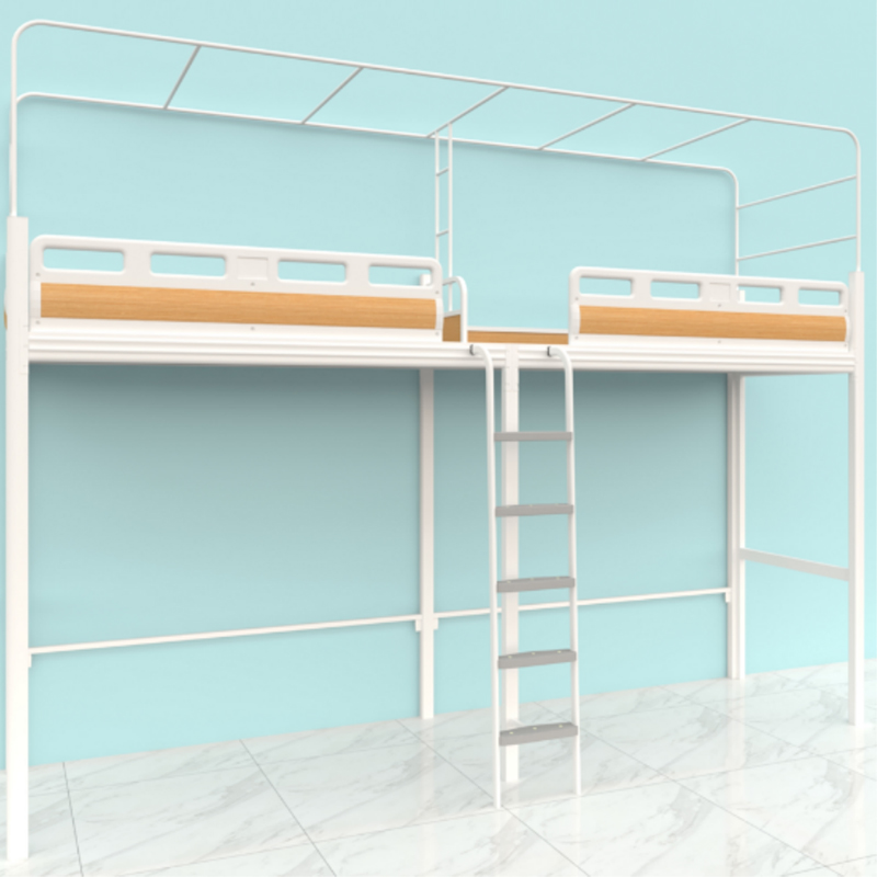 帅畅挂梯铁床宿舍寝室二人位高架床4000*900*2100mmB款高清大图