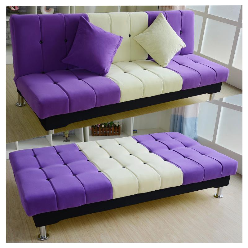 折叠沙发床闪电客小户型三人位租房客厅皮革pu18米懒人简易沙发床两用