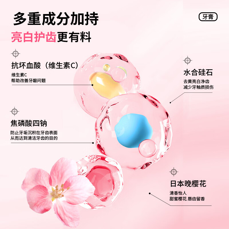 奥朴兰诗ORIPURUS 樱花亮白护龈牙膏150g高清大图