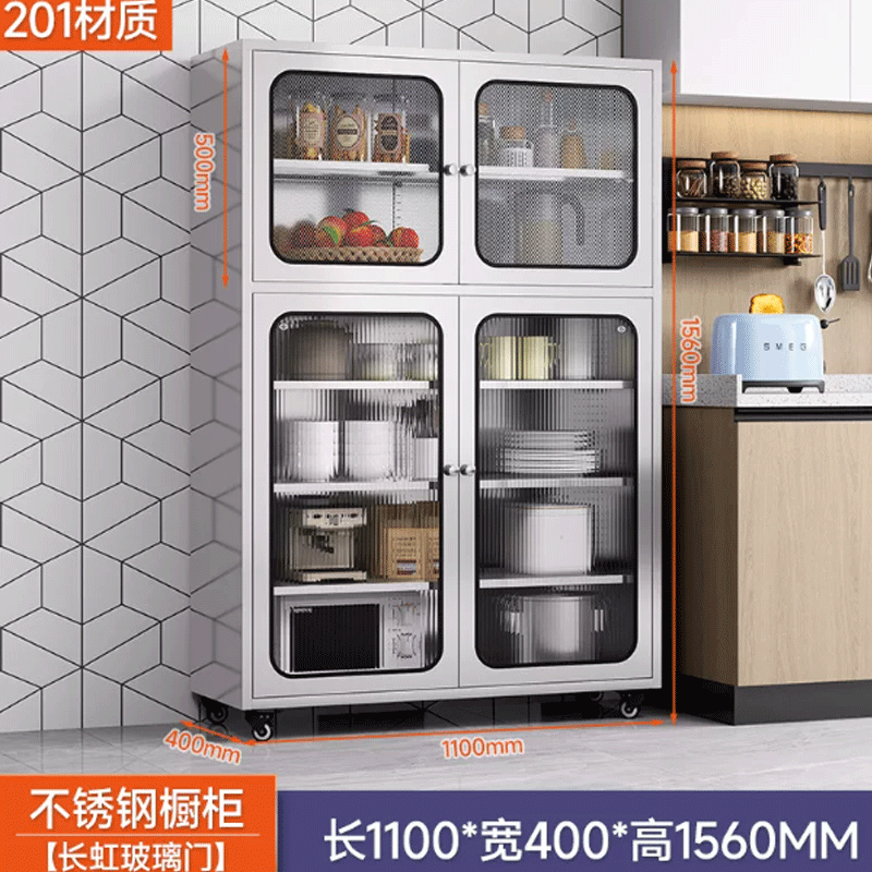 伽隽 不锈钢柜 201(1100宽长虹玻璃款) 个高清大图