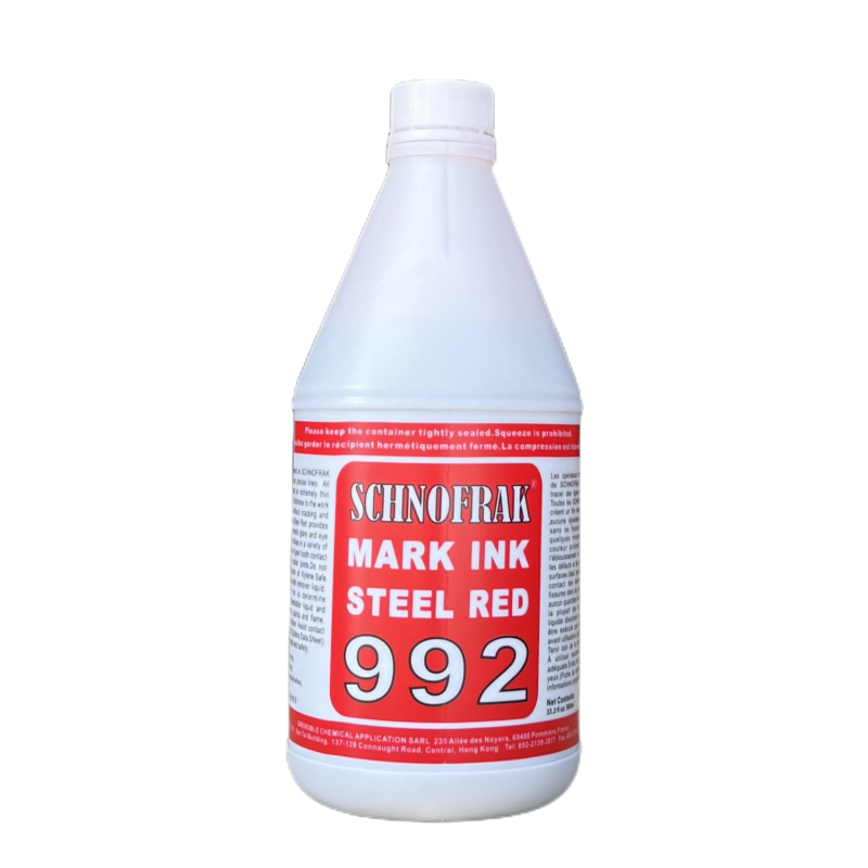 SCHNOFRAK 992标识墨水MARK INK钢红标识液STEEL RED 红色原装980ml