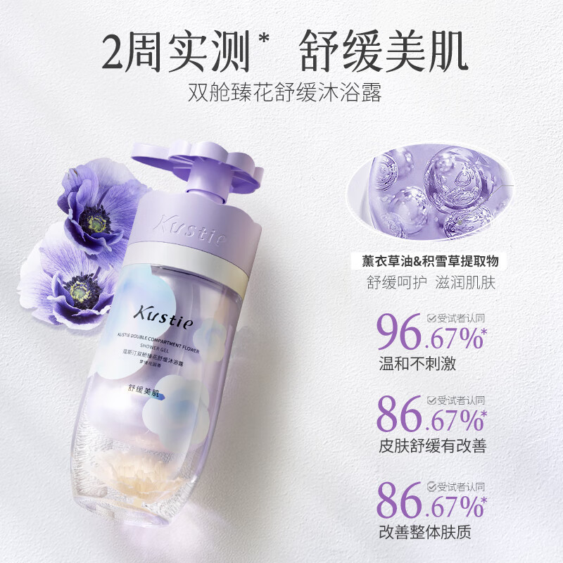 蔻斯汀双舱臻花舒缓沐浴露-500g(梦境花园香)高清大图