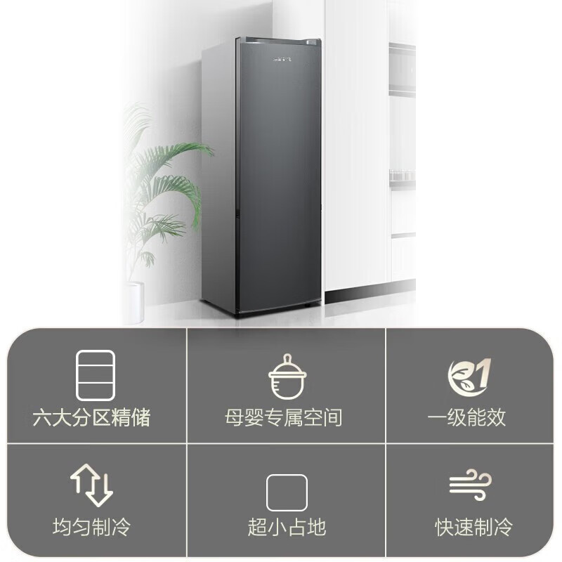 新飞288升立式单温冷冻柜 家用大容量 囤货优选 一级能效 省电节能母婴冷柜 BD-288LKAT 288L