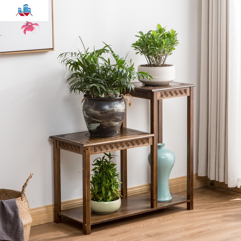 室内阳台客厅用落地式创意木竹实木仿古多层多肉绿萝泰空仓花架花几