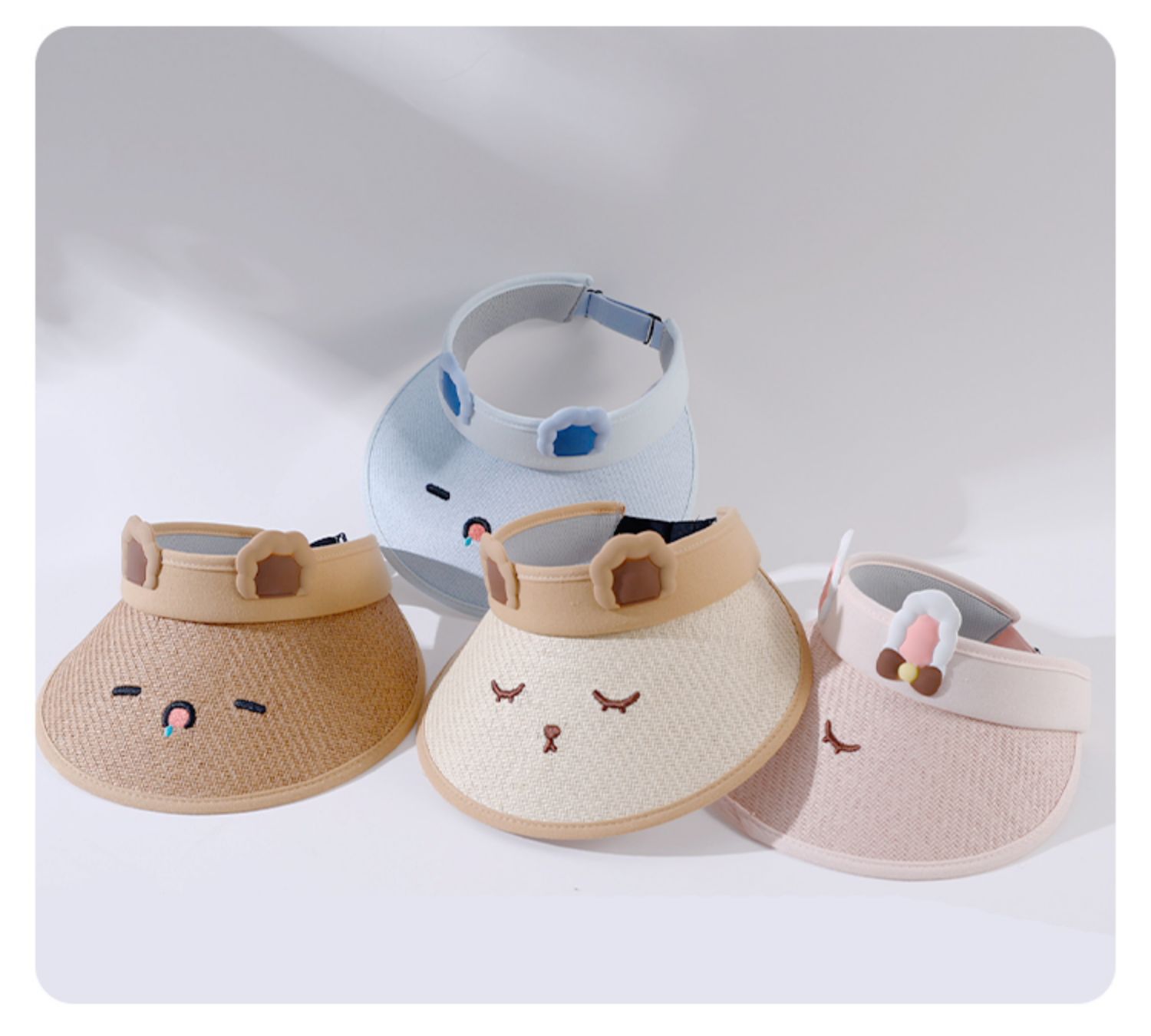 儿童防晒帽子夏季女童遮阳帽抗婴儿太阳帽宝宝大帽檐空顶帽大檐·达人专享高清大图