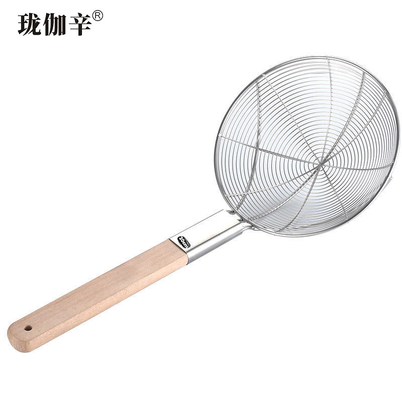 珑伽辛 不锈钢笊篱 大漏勺 过滤网 直径30cm/个 直径30cm