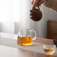 佳德美玻璃四方公道杯防烫加厚耐热分茶器家用茶海茶具配件