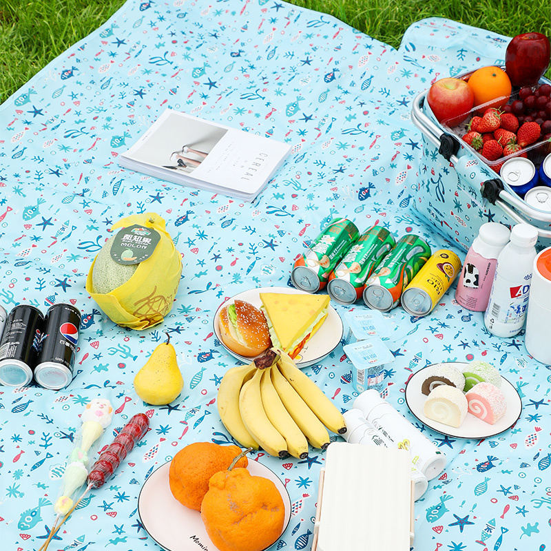 145200cm野餐垫加厚防水防潮垫子户外便携郊游野炊地垫野外草坪布