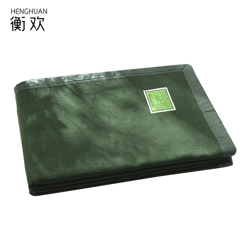 衡欢(HENGHUAN)加厚羊毛毯 军绿色毛毯 RZ-MT03/床 （1.2米床用） 1.2*2.0m 军绿色