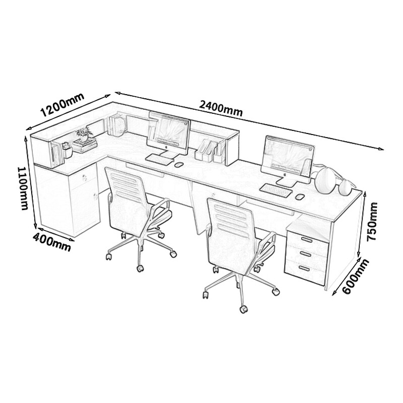 绵冠MIANGUAN前台接待台简约现代咨询迎宾收银台前台办公桌吧台办公室柜台-3高清大图