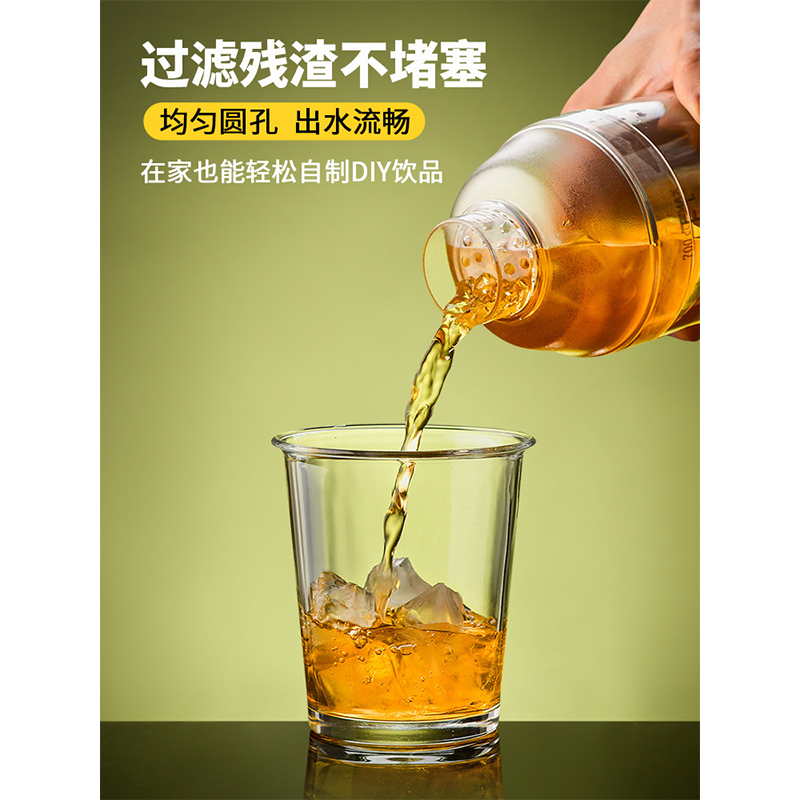 智美环球 雪克杯手打柠檬茶制作工具全套装调酒器 [8件套]500ML/量壶/量杯/防溅盖/柠檬锤高清大图