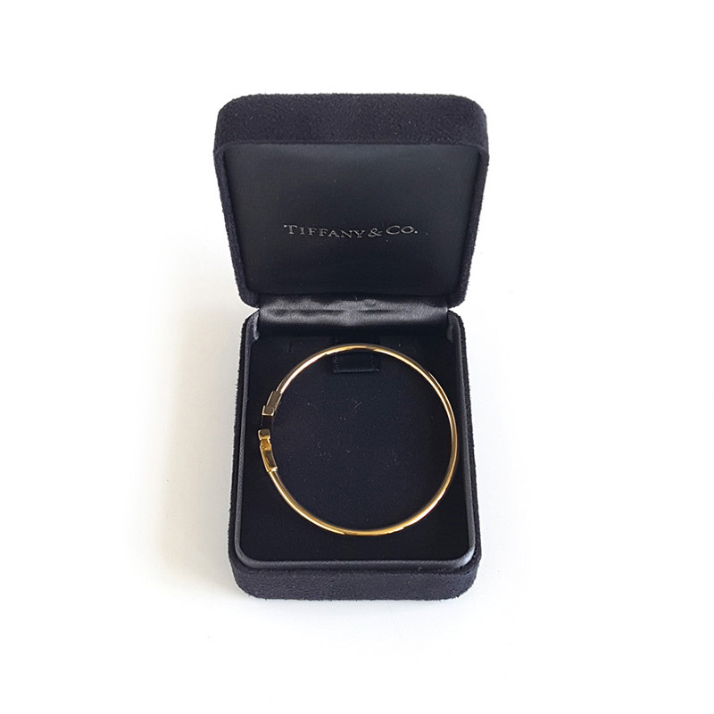 正品tiffanyco蒂芙尼18k黄金开口双t线圈手镯约17cm蒂芙尼手镯蒂芙尼