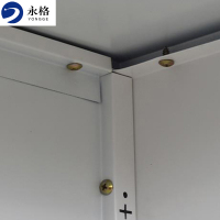 永格文件柜办公柜钢制铁皮柜资料柜档案柜储物拆装柜通门薄边橘色拉手加厚款
