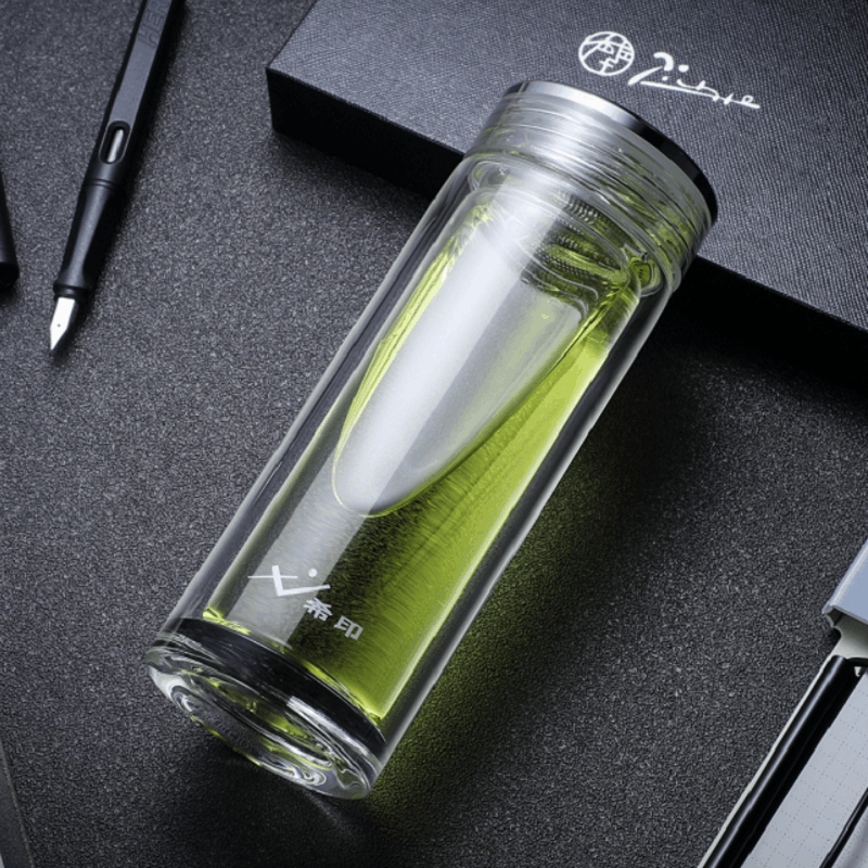 希印 XY-8803 双层高硼硅水晶玻璃杯 410ML图片