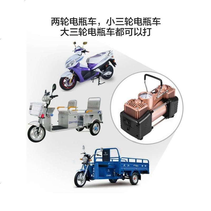 [补贴10%]电瓶车电动车充气泵通用型48v-72v真空胎电动打气筒便携式冲气60v 36-72v单缸通用款(带延长管)图片