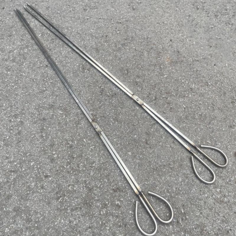 不锈钢火钳环卫长柄拾物垃圾夹子 1米不锈钢火钳高清大图