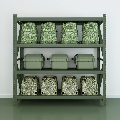 初嘉（CJ）HJ--01 货架军绿色仓储货架仓库库房展示架营房营区器材置物架 2000*600*2000mm 200KG