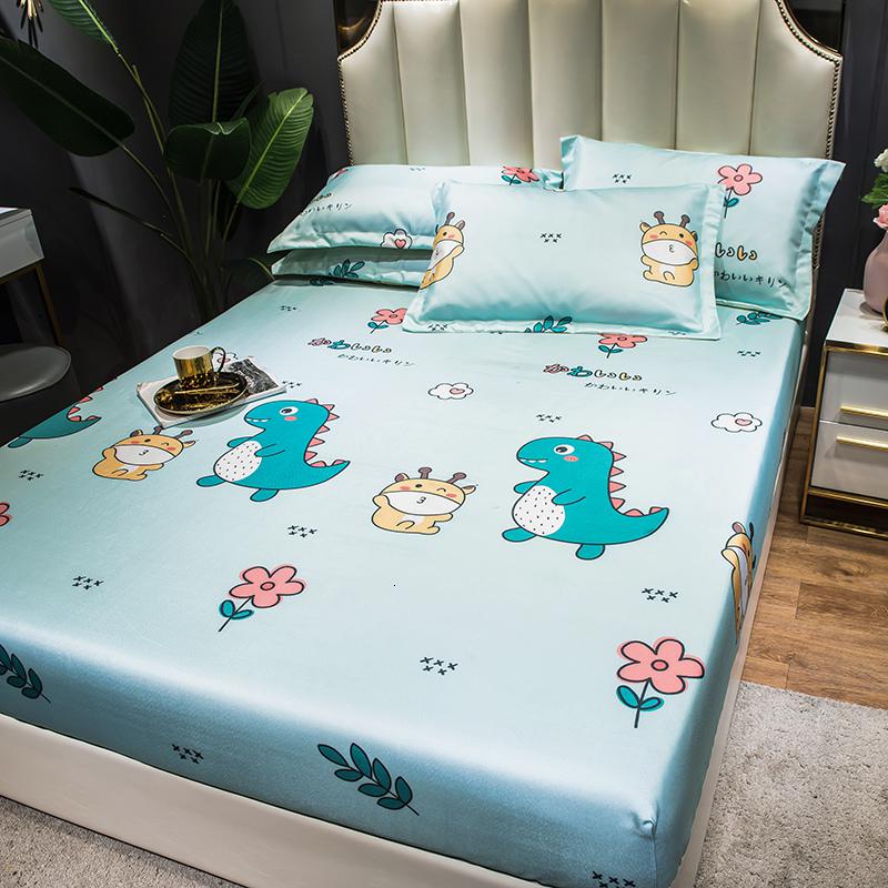 美帮汇冰丝凉席床笠款1.8m床三件套1.5m夏季可水洗机洗空调软席子高清大图