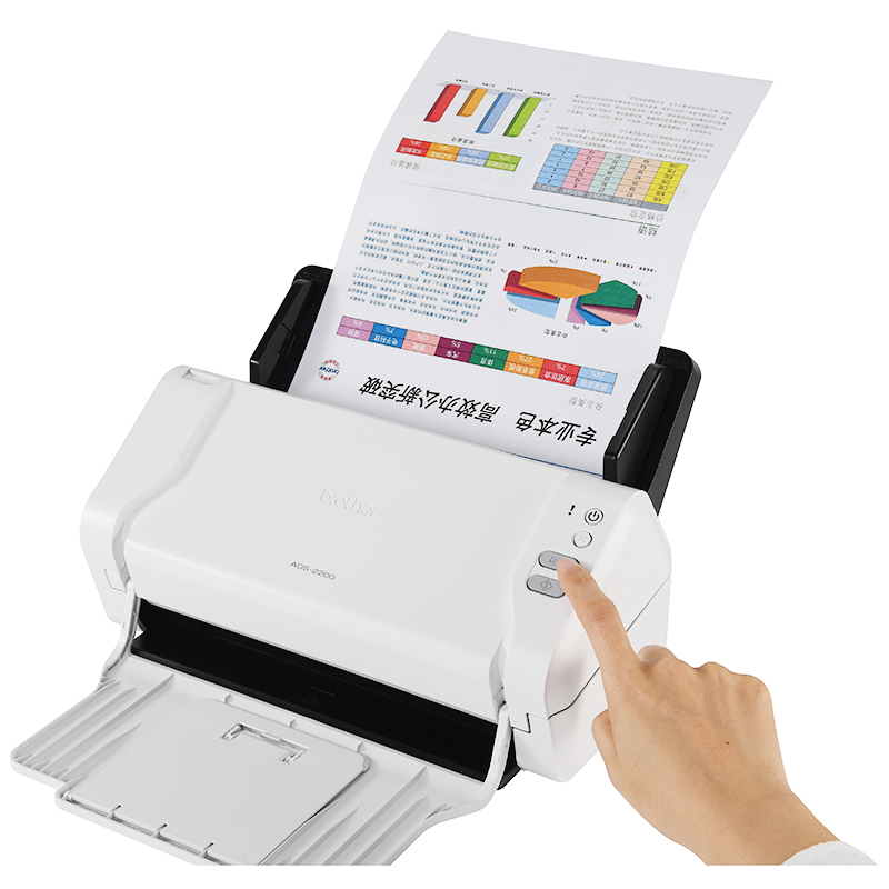 兄弟(brother) ADS-2200高速办公扫描仪 U盘扫描 One touch一键式扫描 5,000mm超长纸扫描