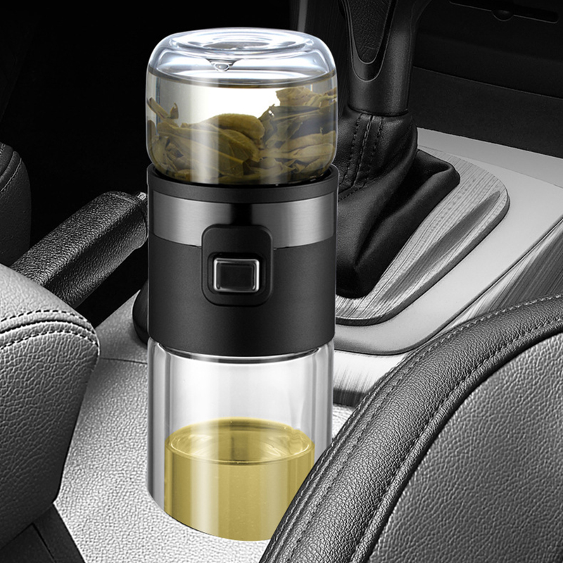 铁斯特 玻璃杯 茶水分离杯 双层玻璃杯(备注颜色)TST-B135高清大图