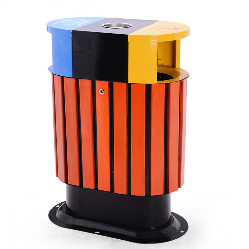 鑫环境 户外垃圾桶物业垃圾桶市政垃圾桶大号不锈钢环卫果皮箱小区公园室外分类双桶垃圾箱高清大图