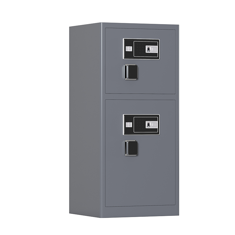 臻远 ZY6040362 钢制保险柜家用办公保险箱柜 指纹锁 双门 550*500*1200mm 灰色