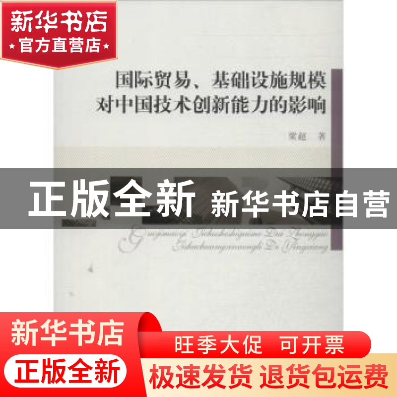 正版 国际贸易、基础设施规模对中国技术创新能力的影响 梁超 中