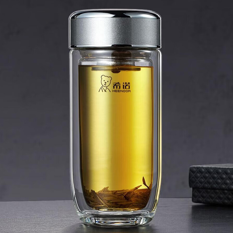 希诺玻璃杯280ml密封防漏户外便携XN-1917(颜色随机)高清大图