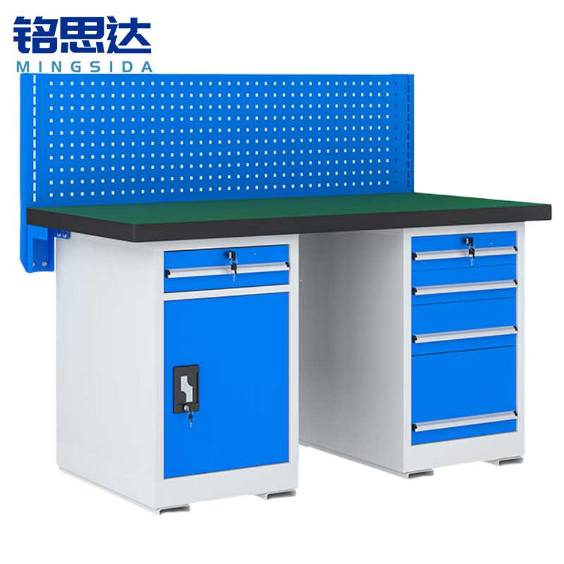 铭思达重型钳工操作台1.5米五抽一门张高清大图