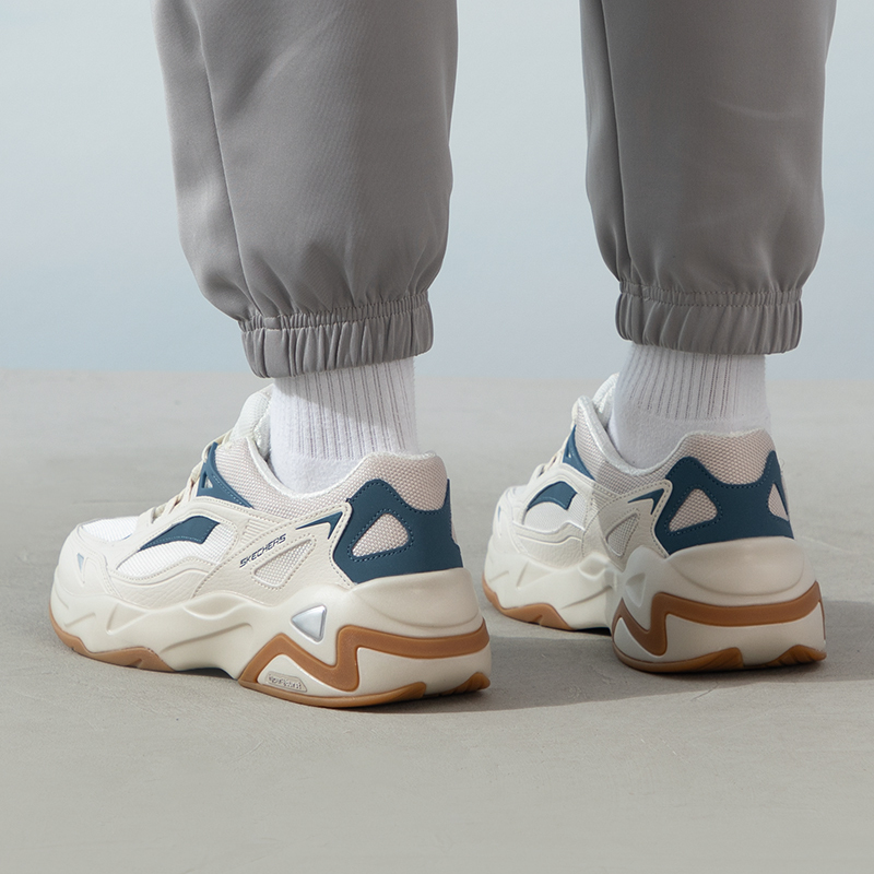 Skechers/斯凯奇男鞋新款网面透气熊猫鞋轻质缓震休闲鞋232426-NTBL ZP