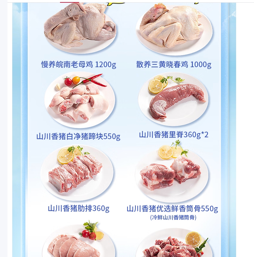 大江生鲜-家家鲜优品套餐E(冷鲜)5180g高清大图