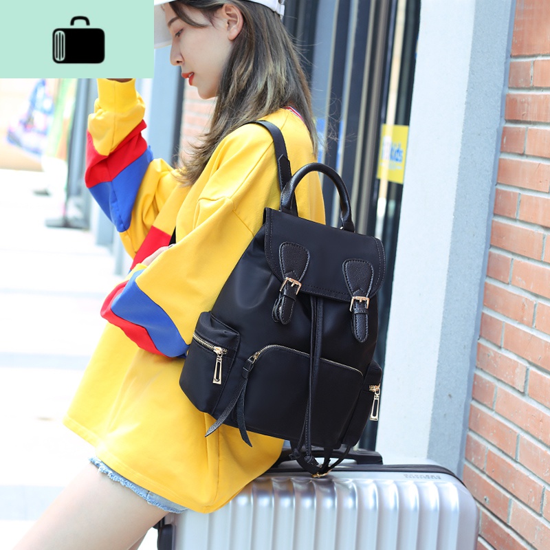 双肩包女2020新款百搭时尚包包防水牛津布休闲旅行女士小背包书包NEWLAKE高清大图