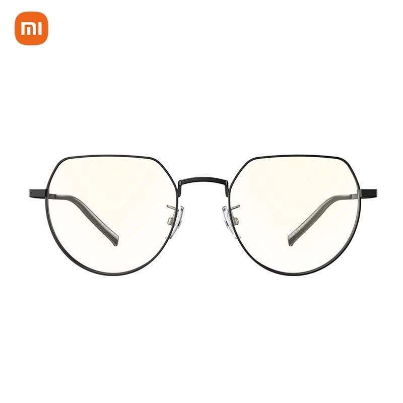 小米 米家防蓝光眼镜钛轻盈多边形 男女同款无度数 黑色图片