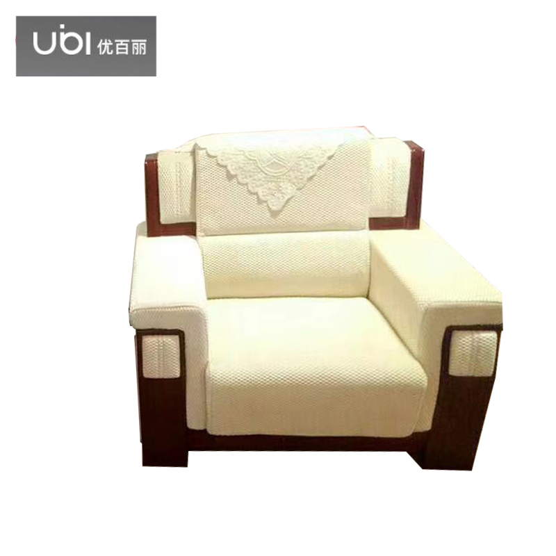 优百丽 F-2052 办公室沙发 办公家具 会客接待 现代简约家具 颜色尺寸可定制 单人位（米色布艺）