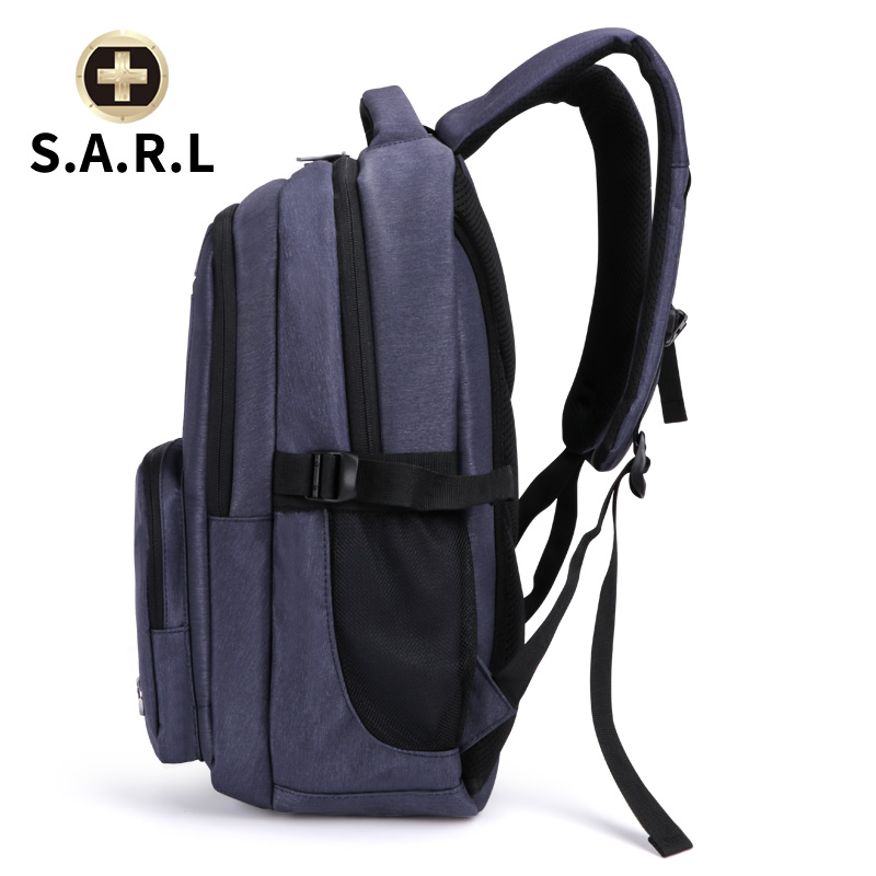 S.A.R.L瑞士双肩电脑包15.6英寸商务休闲旅行包双肩背包男女通用SW-58009 灰色高清大图