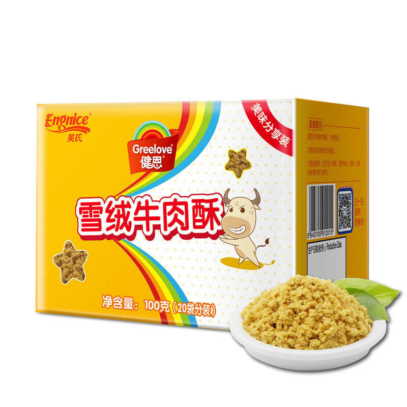 英氏(Engnice)健恩雪绒牛肉酥 儿童肉松 牛肉松 小袋分装 100g