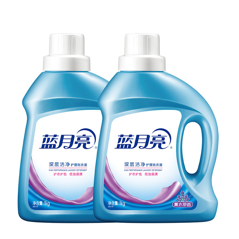 蓝月亮薰衣草洁净洗衣液:3kg*2+1kg*2高清大图