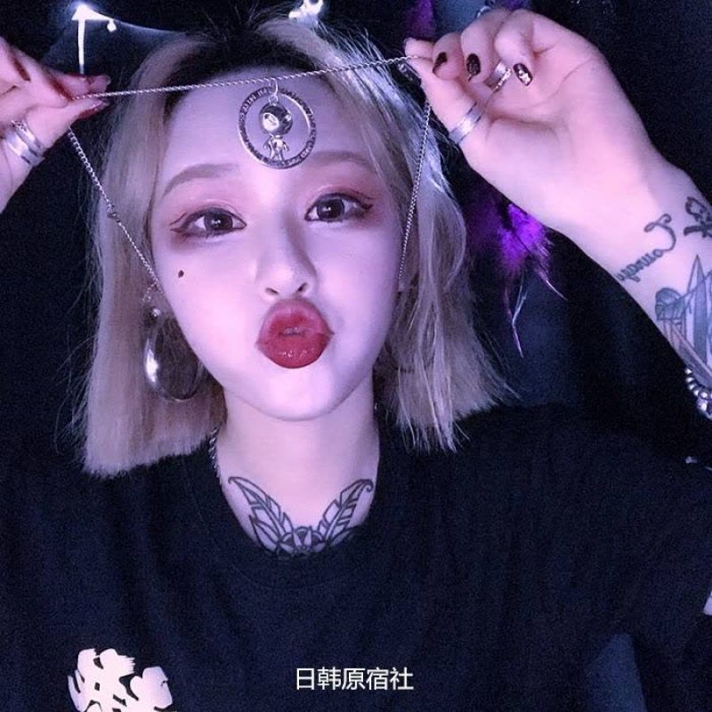 []ins项链男女欧美朋克外星人项链潮项坠个性吊坠饰品图片