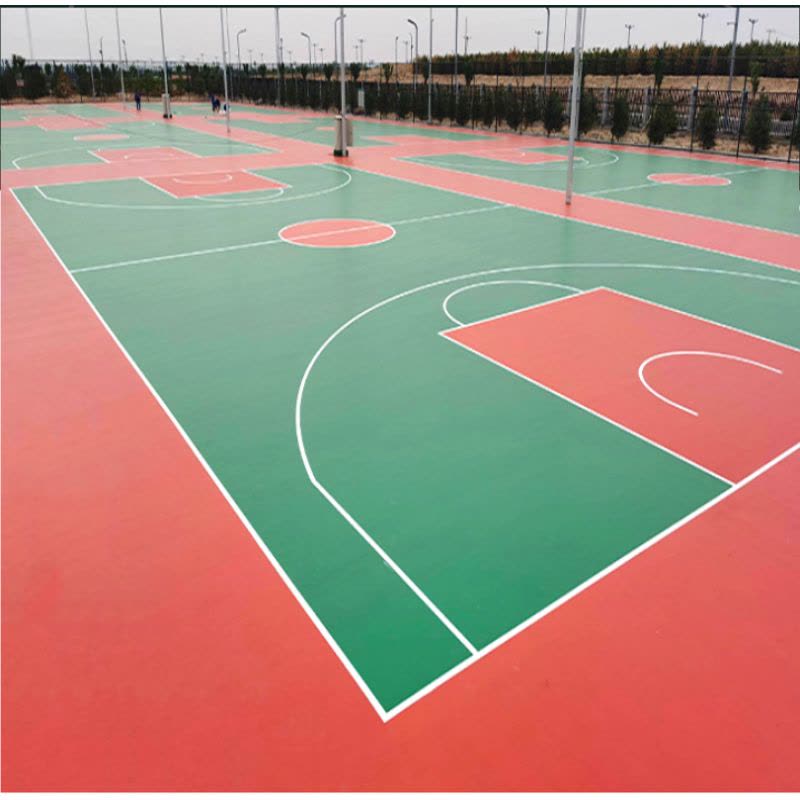 鑫奥成 H 硅PU运动球场地胶6mm/平米图片