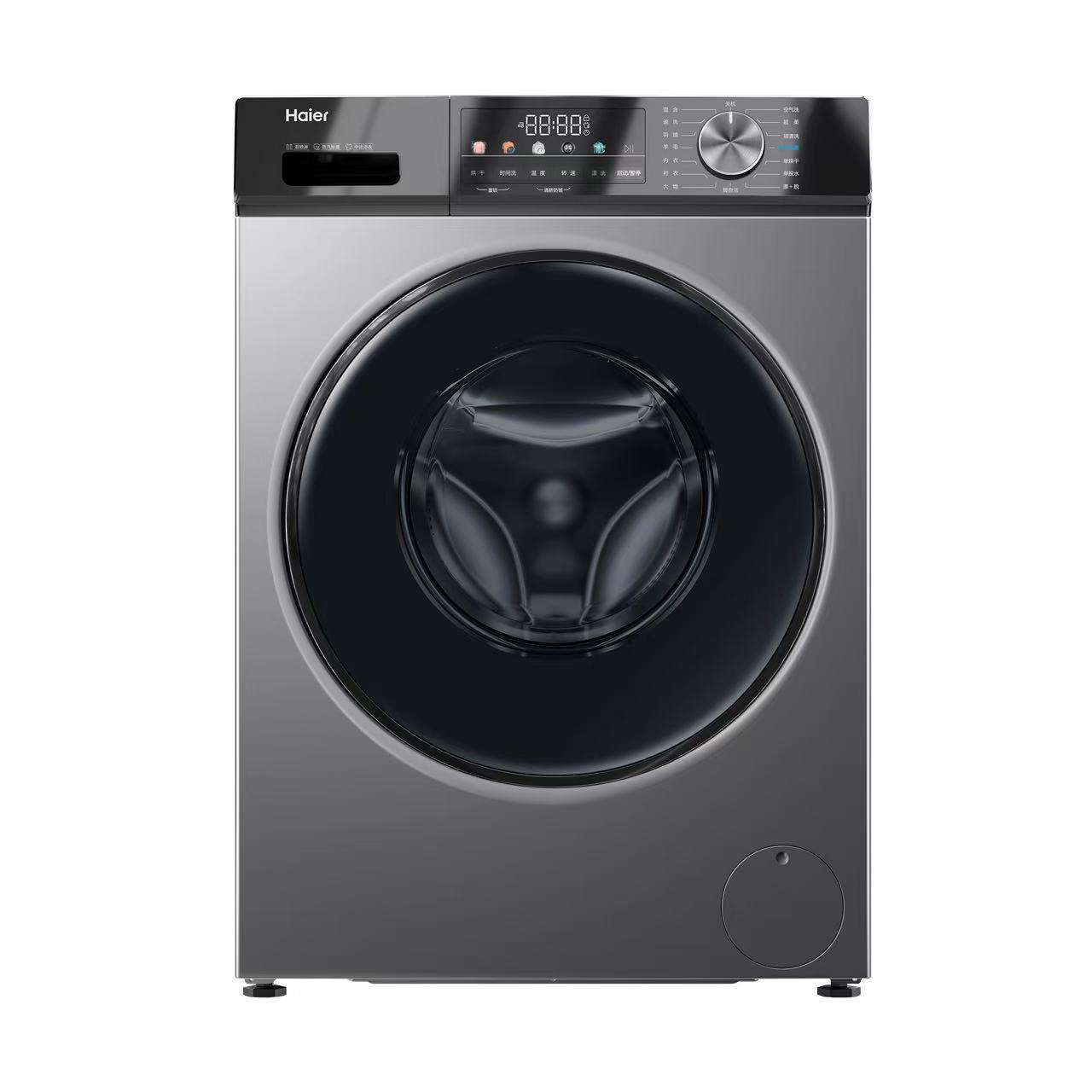 海尔(Haier)滚筒洗衣机 10kg大容量 1级能效 洗干一体机 LCD显示洗烘一体 EG100HMAX29S高清大图