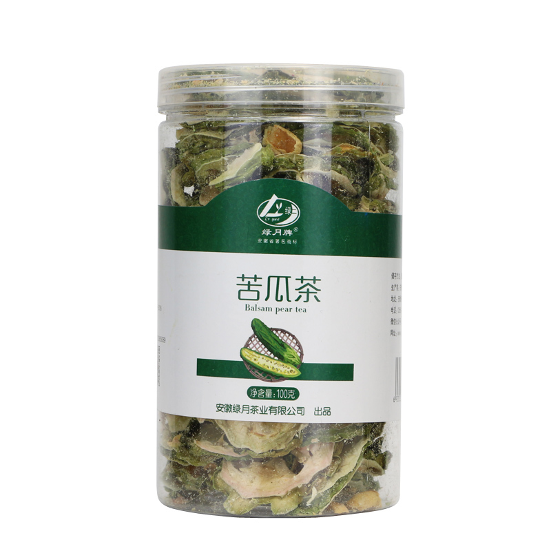 绿月苦瓜茶片状大罐装100克花果茶代用茶花茶