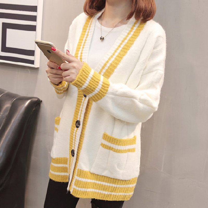 女2018新款 chic罩衫薄款复古小清新毛衣甜美粗线套头毛针织衫