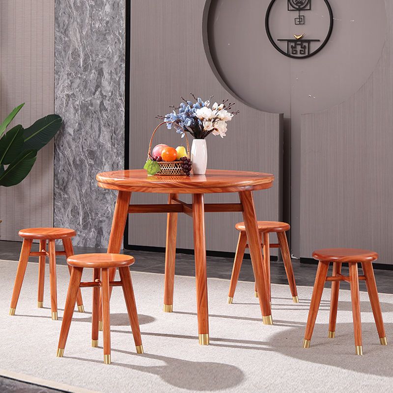 享弗餐饮/烘焙家具 小圆桌椅子组合餐厅吃饭桌子家用中式小户型实木餐