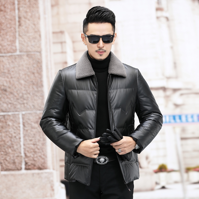 baluoshang中年男士棉衣冬季加厚休闲时尚棉服毛领短款外套中老年棉袄