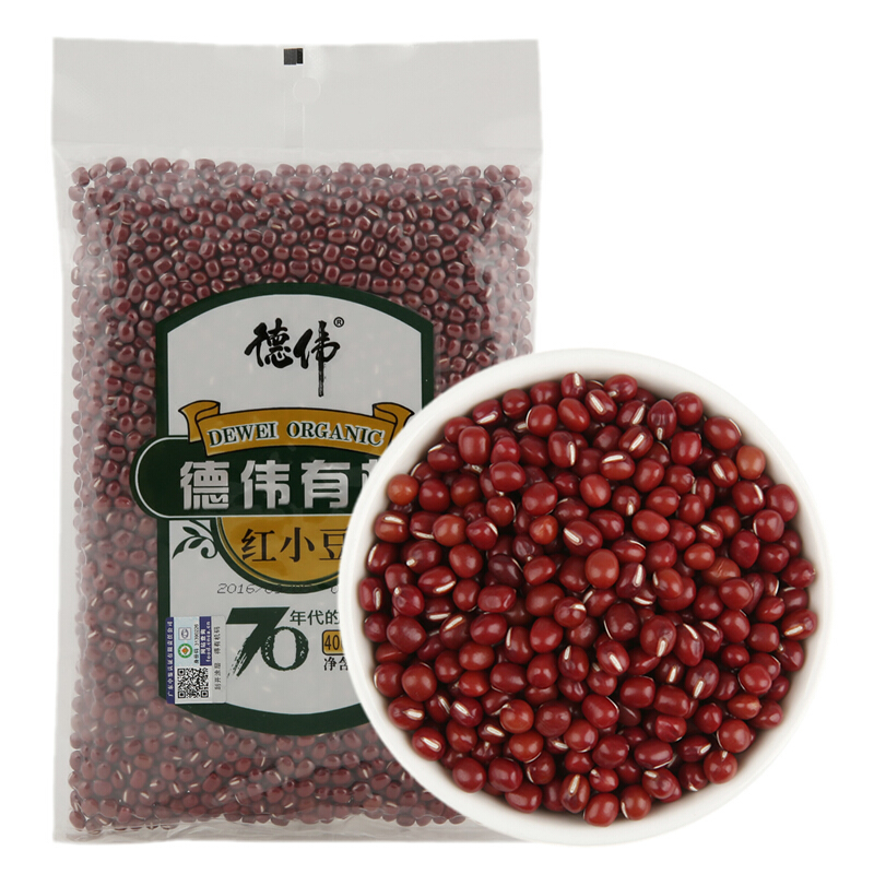 德伟有机红小豆(袋装400g)